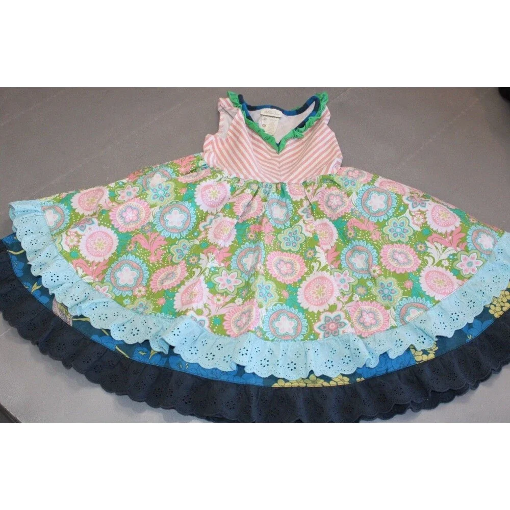 Matilda Jane Cake Walk Dress Girls Size 6 Boutique‎ Floral Twirl Easter Spring